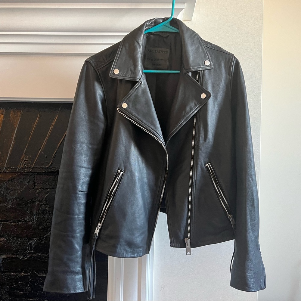 All saints Dalby leather biker jacket